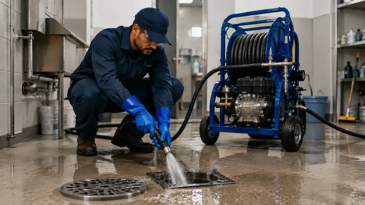 Floor Drain Hydro Jet Cleaning in Holt