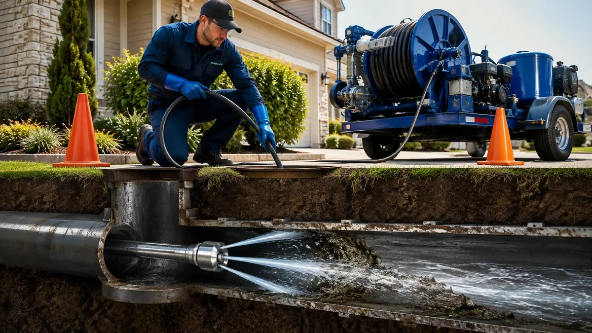 Main Sewer Line Hydro Jet Cleaning in Holt
